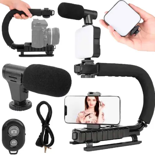 Kit Vlogging: Micrófono, Trípode y LED
