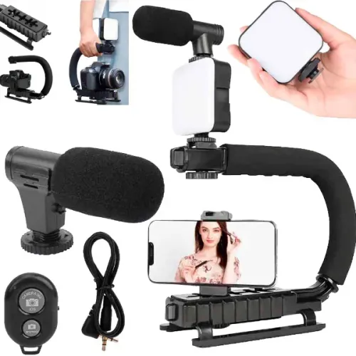Kit Vlogging: Micrófono, Trípode y LED