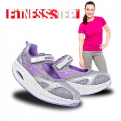 Zapatillas balancín para adelgazar Lilas Fitness Step - mujer
